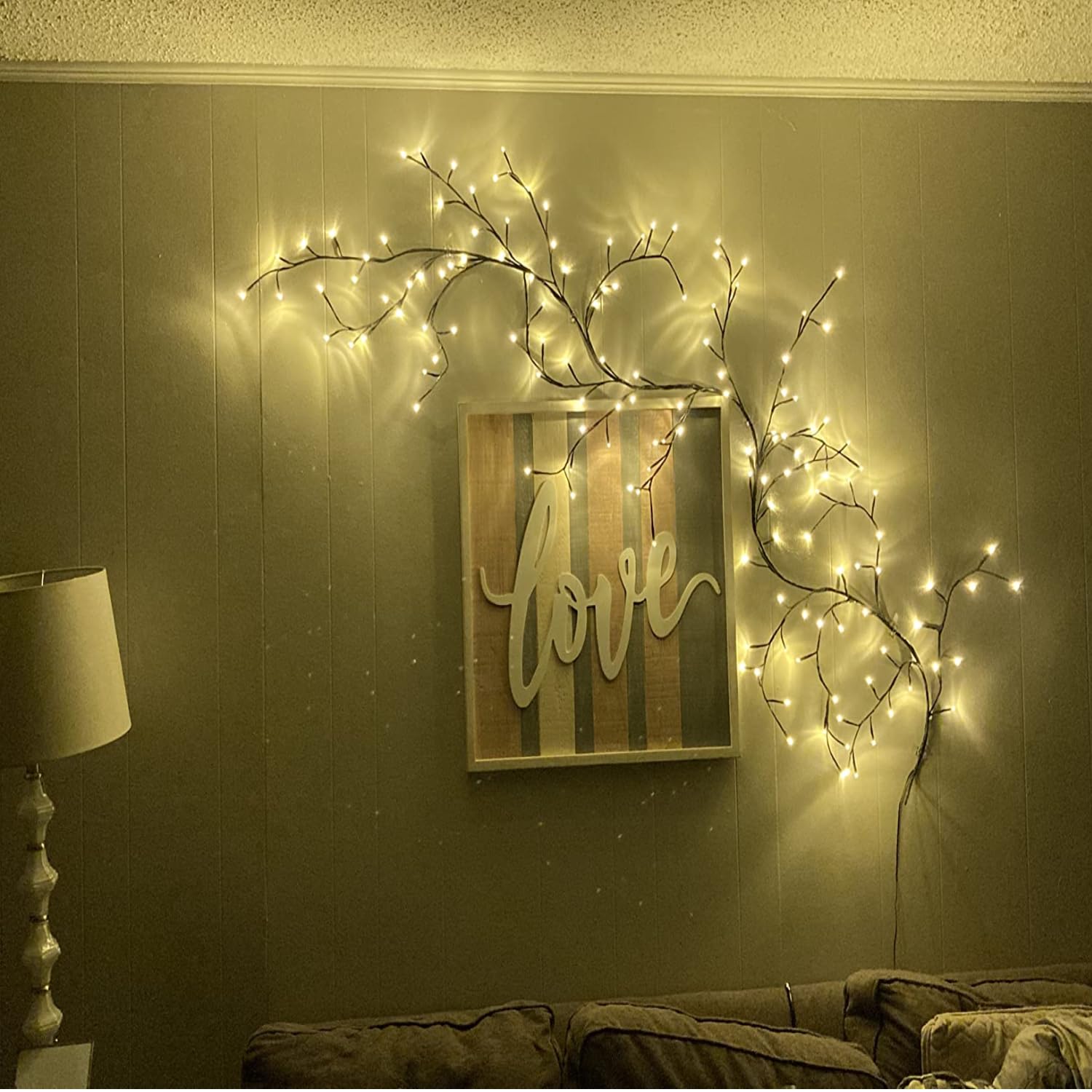 Enchanted Willow Vine Lights with Remote, Christmas Swags Decorations