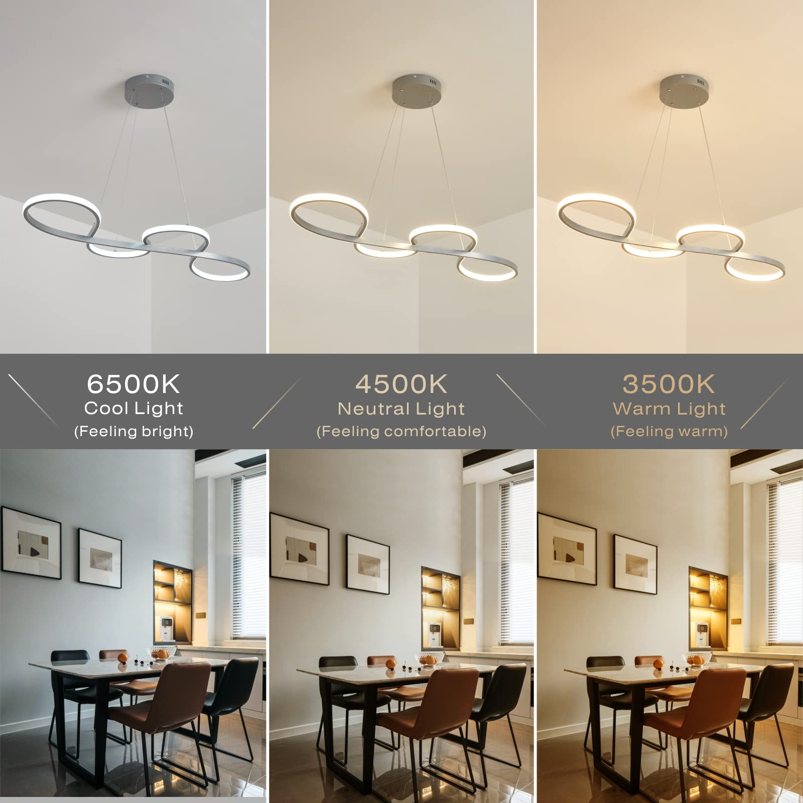 Modern Chandelier, Led Chandelier,Modern Led Pendant Light Dimmable Modern