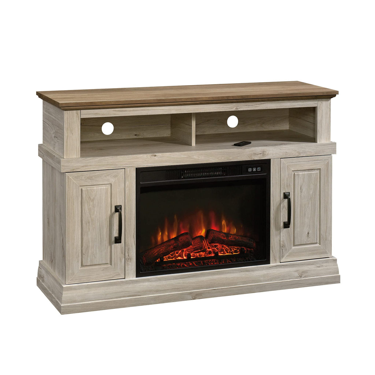 Misc Entertainment Entertainment Fireplace Credenza with Doors, for TVs up to 54",