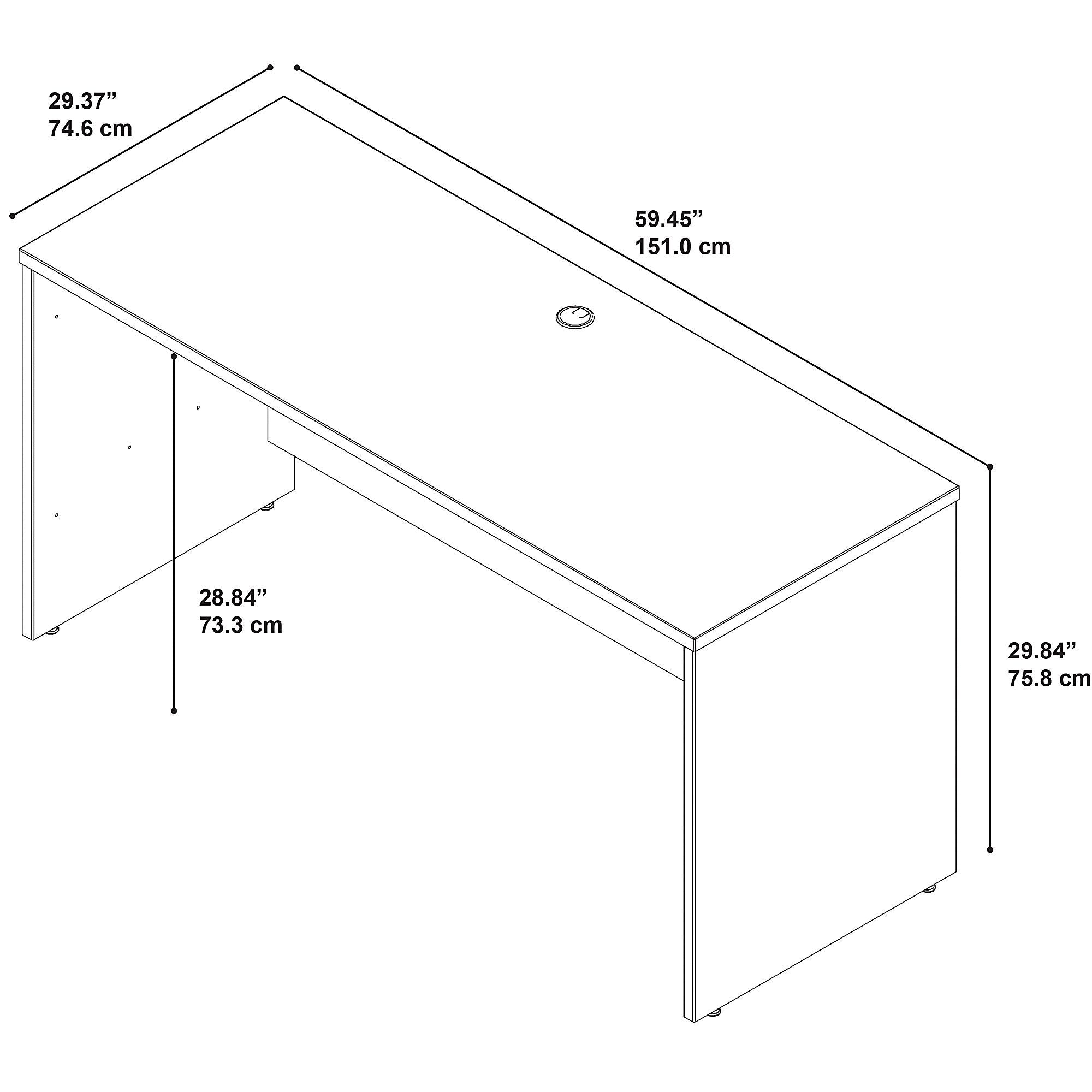 Series C Credenza Desk – Sturdy Computer Table for Office & Home