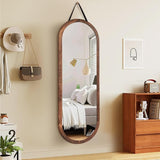 Full Length Mirror 65"x24" Solid Wood Frame Floor Large Mirror for Living