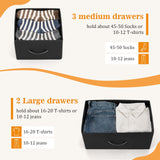 Dresser for Bedroom 5 Fabric Drawers Dresser Clothes Cabinet Storage Organizers