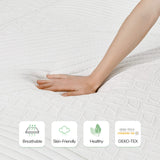 Queen Mattress, 10 Inch, Cooling Gel Memory Foam, Medium Firm, White