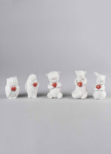 Reese-Intuitive Owl Figurine. Porcelain Love Figure.
