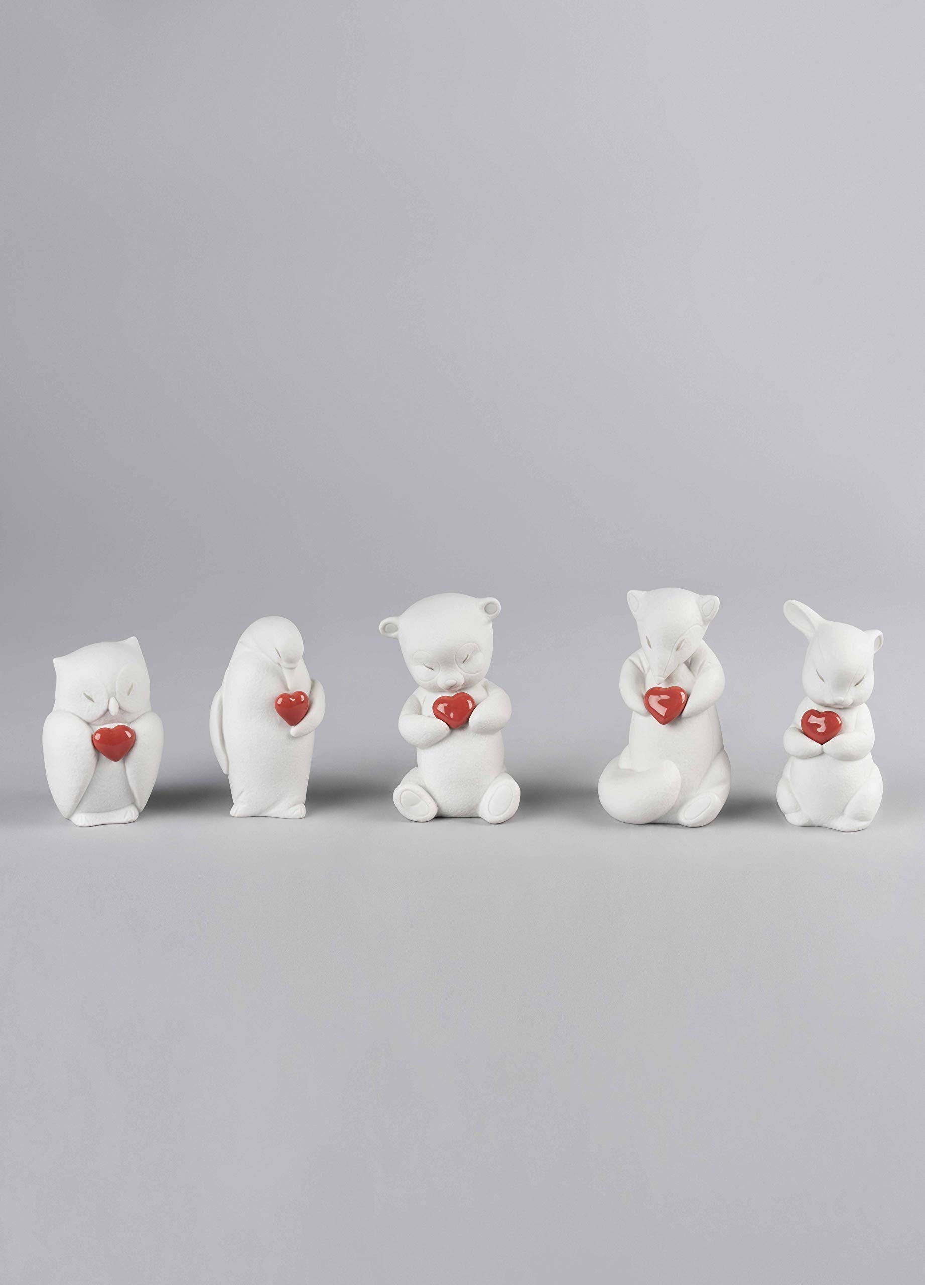 Reese-Intuitive Owl Figurine. Porcelain Love Figure.