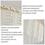 Gold Crystal Chandelier, Modern Chandelier Gold Pendant Lighting Small Round