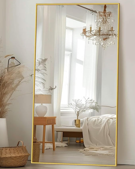 Full Length Mirror, 81"x41" Oversized Floor Mirror Freestanding, Full Body Mirror Floor Standing Mirror