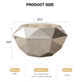 Modern Silver Stainless Coffee Table, Small Diamond Fashion Design