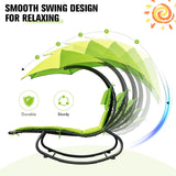 Hammock Chair Swing Lounger, Outdoor Hanging Chair with Shade Canopy,