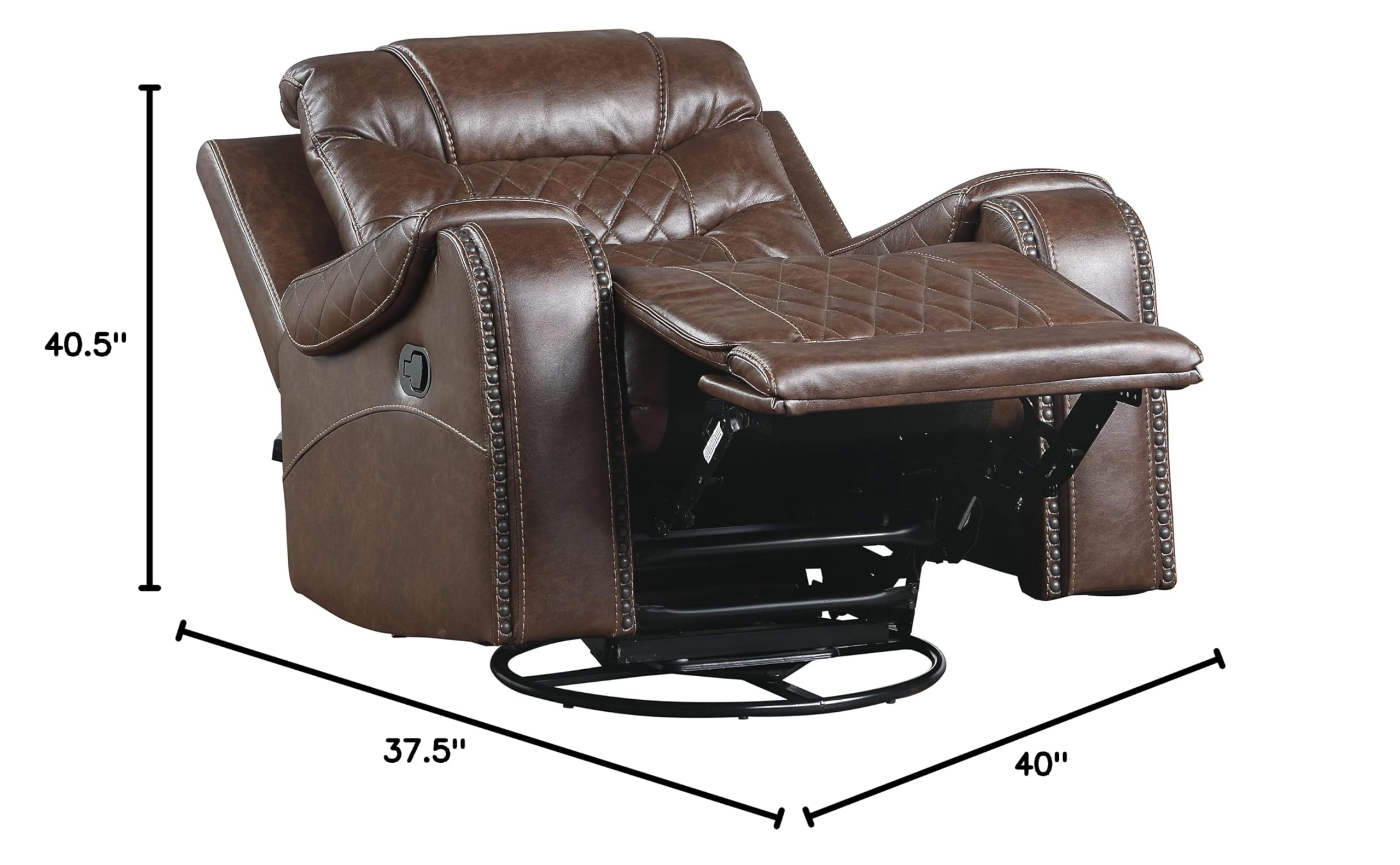 Wall-Hugger Manual Reclining Chair, Brown