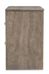 Culverbach Modern 2 Drawer Nightstand with 2 USB Charging Stations, 24.37" Tall, Weathered Gray