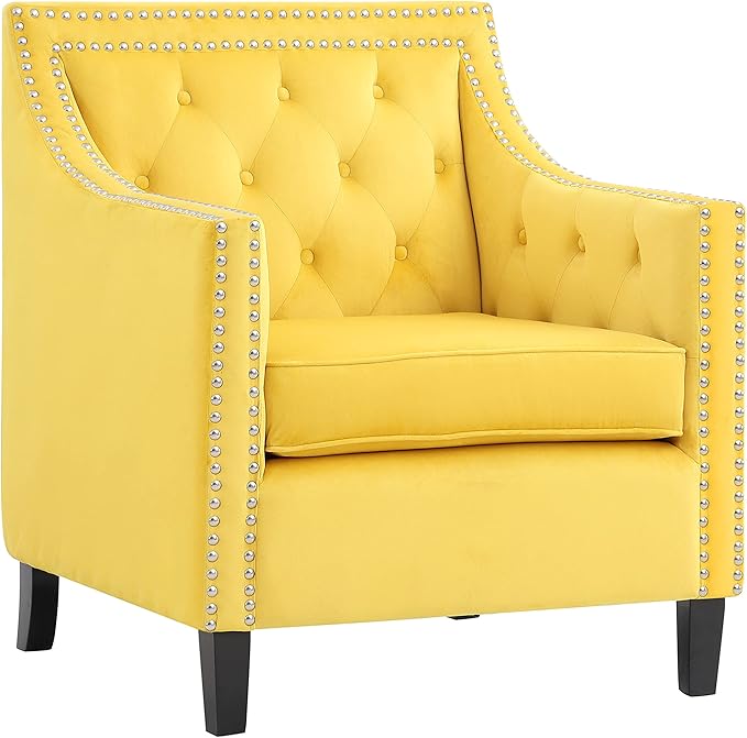 Velvet Accent Chair, Navy