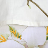 White Floral Duvet Cover Set 100% Cotton Farmhouse Bedding with Hidden Zipper Closure 3 Pieces,