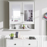 Modern Bathroom Wall Cabinet with Mirror & Adjustable Shelf