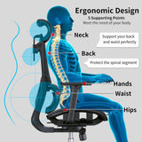 Ergonomic Office Chair with 3D Armrest, Big and Tall Computer Desk Chair