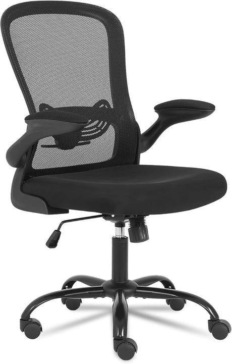 Mesh Office Chair Ergonomic Gaming Computer Chair Flip Up Armrests Lumbar Support