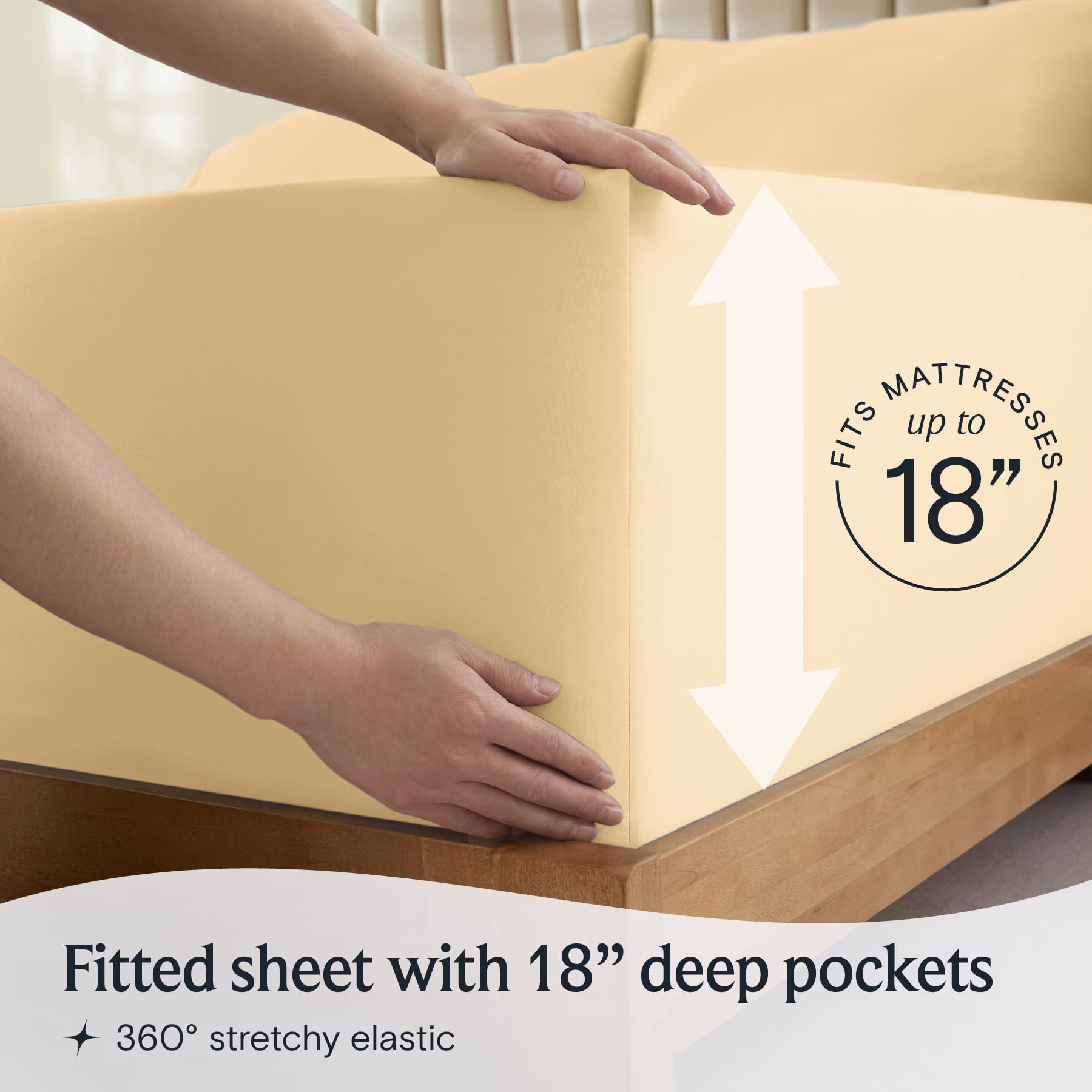 7 PC Split King Sheet Set, Breathable Luxury Bed Sheets