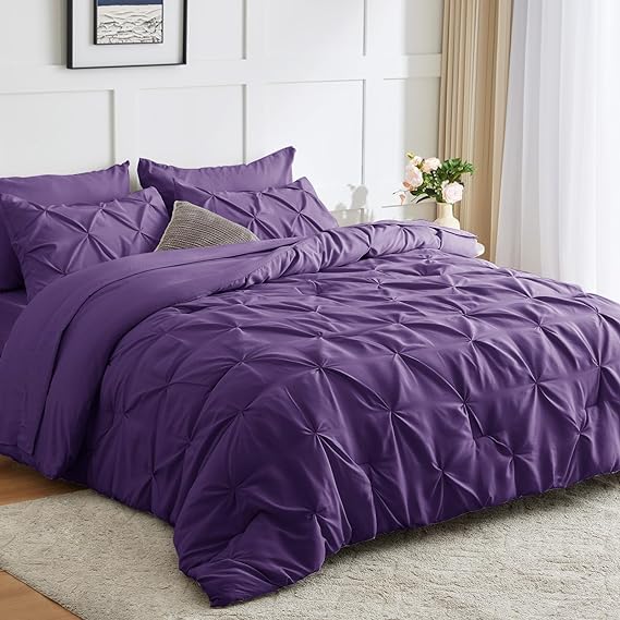 Queen Comforter Set - 7 Pieces Comforters Queen Size Light Blue