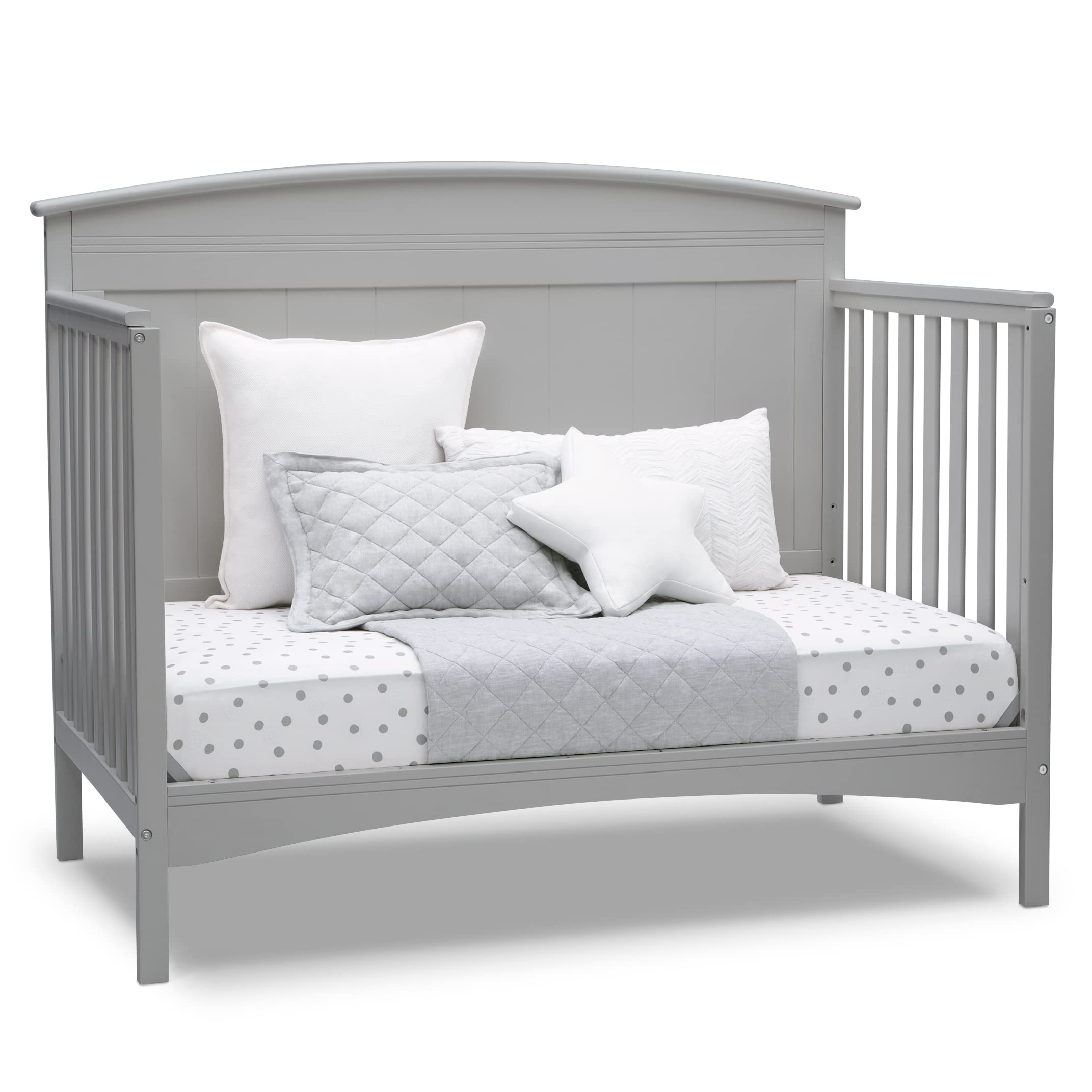 Archer Solid Panel 4-in-1 Convertible Baby Crib - Greenguard Gold Certified, Grey