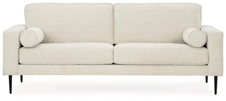 Hazela Contemporary Sofa with 2 Bolster Pillows, Beige