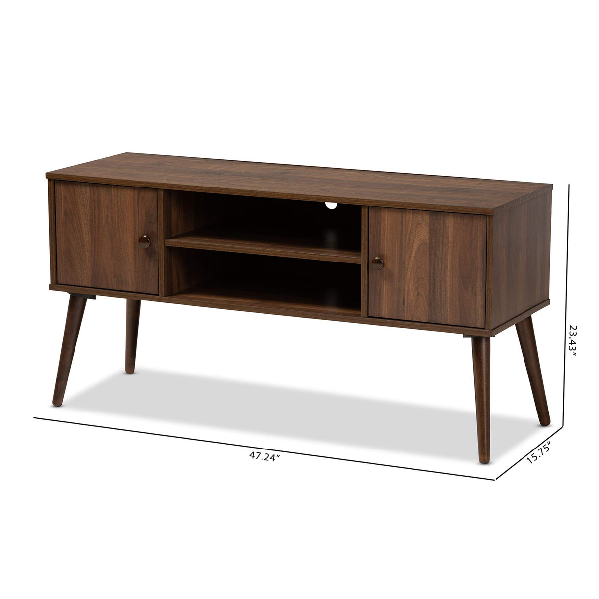 Baxton Studio TV Stands, One Size, Walnut