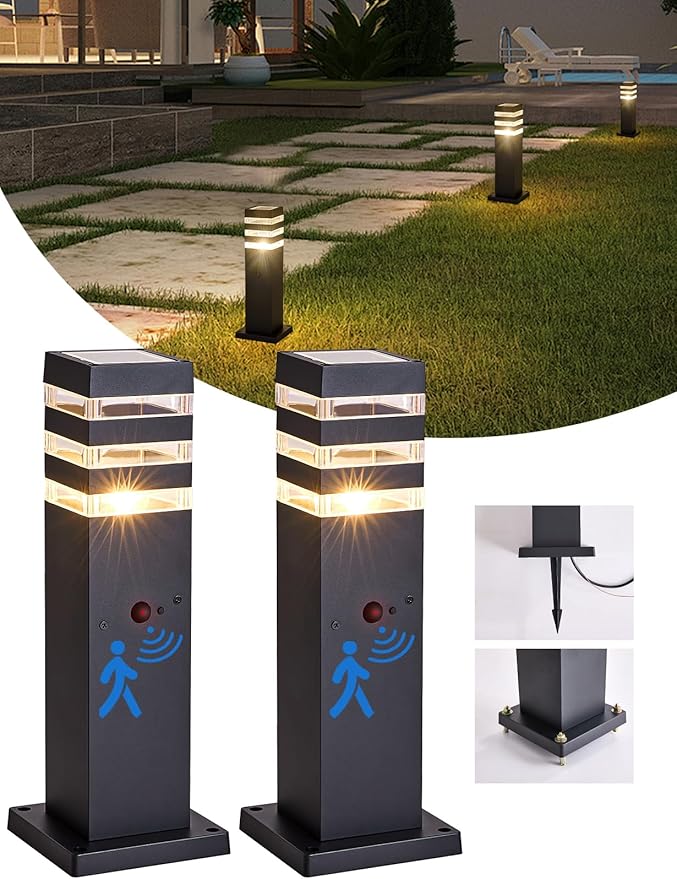 2 Pack Motion Sensor Outdoor Wall Light Fixture Up Down Porch Lights