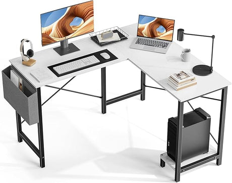 L Shaped Computer Desk Gaming Corner 50 Inch Writing PC Wooden Table