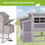 Chicken Coop Extension Run with Large Opening Roof Hen House