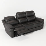 3-Seat Reclining Sofa, Power Reclining Sofa Couch with USB Button and Wireless Charger