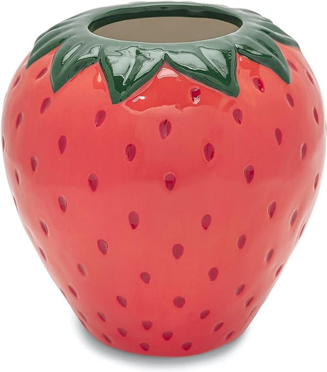 Vintage Inspired Strawberry Vase, Decorative Ceramic Vase,