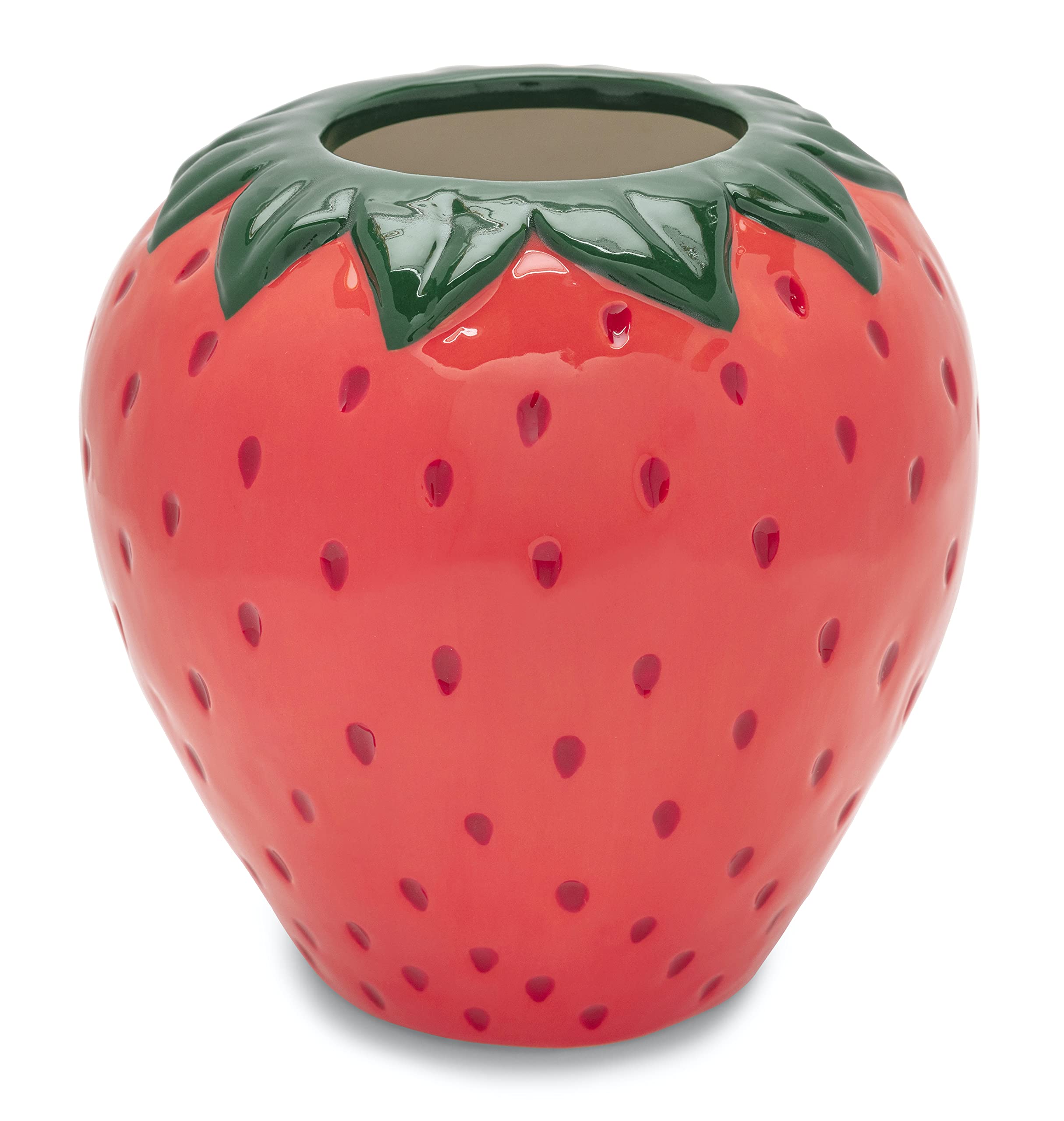 Vintage Inspired Strawberry Vase, Decorative Ceramic Vase,