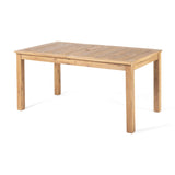 Eric Outdoor Expandable Acacia Wood Dining Table, Natural Finish