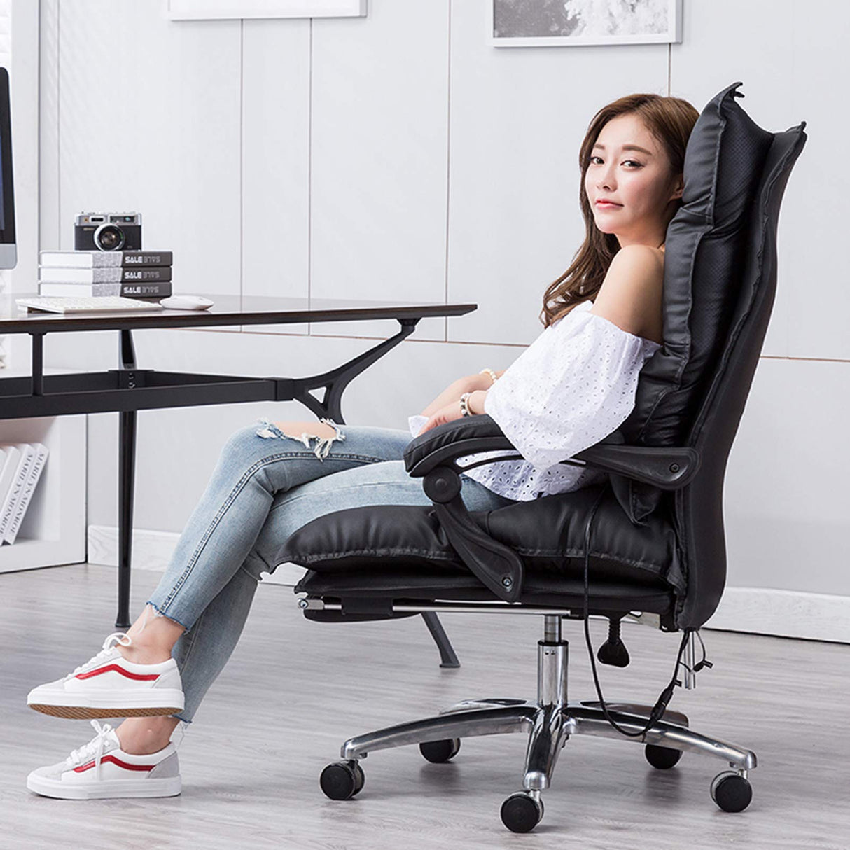 Chair Office Chair Ergonomic Swivel Office Chair High Back Computer Chair PU Leather