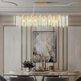 Modern Crystal Chandeliers for Dining Room, Gold Round Tree Branches Chandelier,