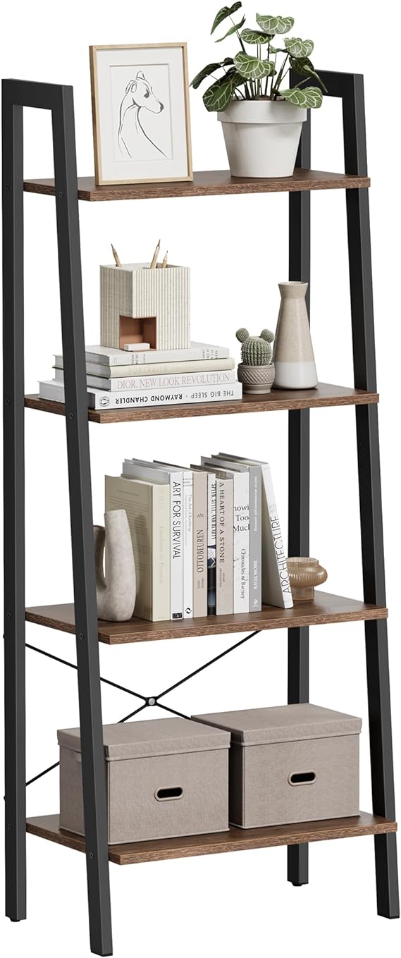 Ladder Shelf, 4-Tier Bookshelf, Storage Rack