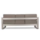 Cape Coral Outdoor Loveseat Sofa with Tray