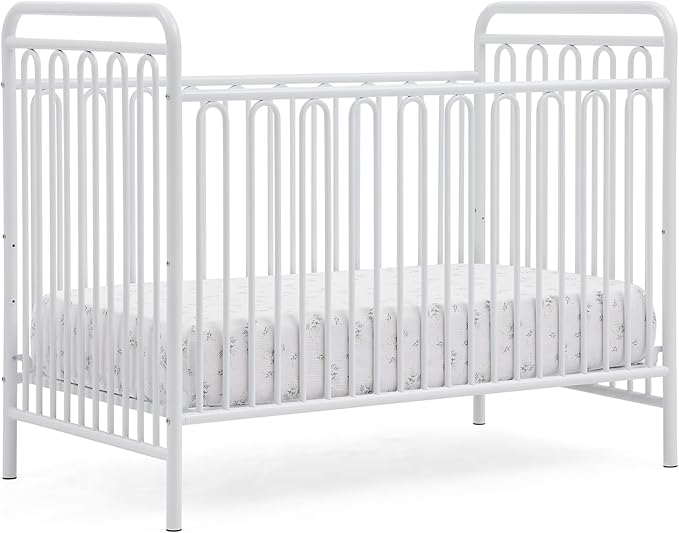 4-in-1 Metal Convertible Crib, Charcoal Grey