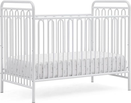 4-in-1 Metal Convertible Crib, Charcoal Grey