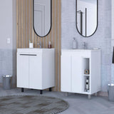 Elegant White 2 Piece Bathroom Vanity Set - Spacious Storage & Modern Design