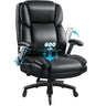 Heavy Duty Office Chair 600LBS - High Back Executive Leather Chair with Lumbar Support