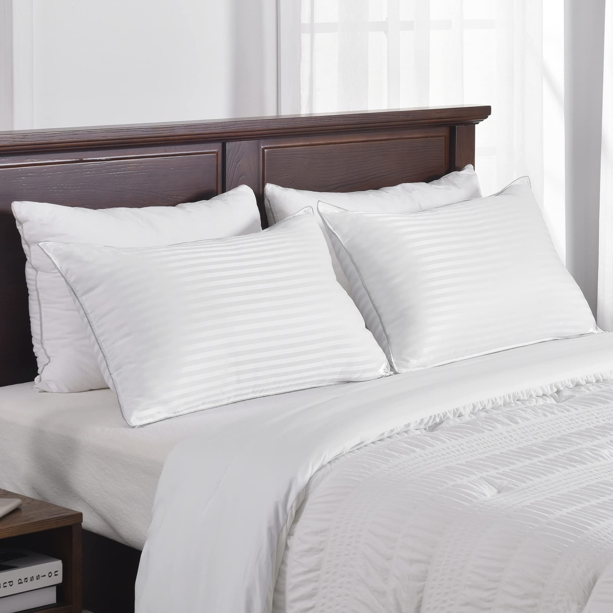 Size Bed Pillow - 2 Pack Hotel Collection Super Soft Down Alternative Pillow