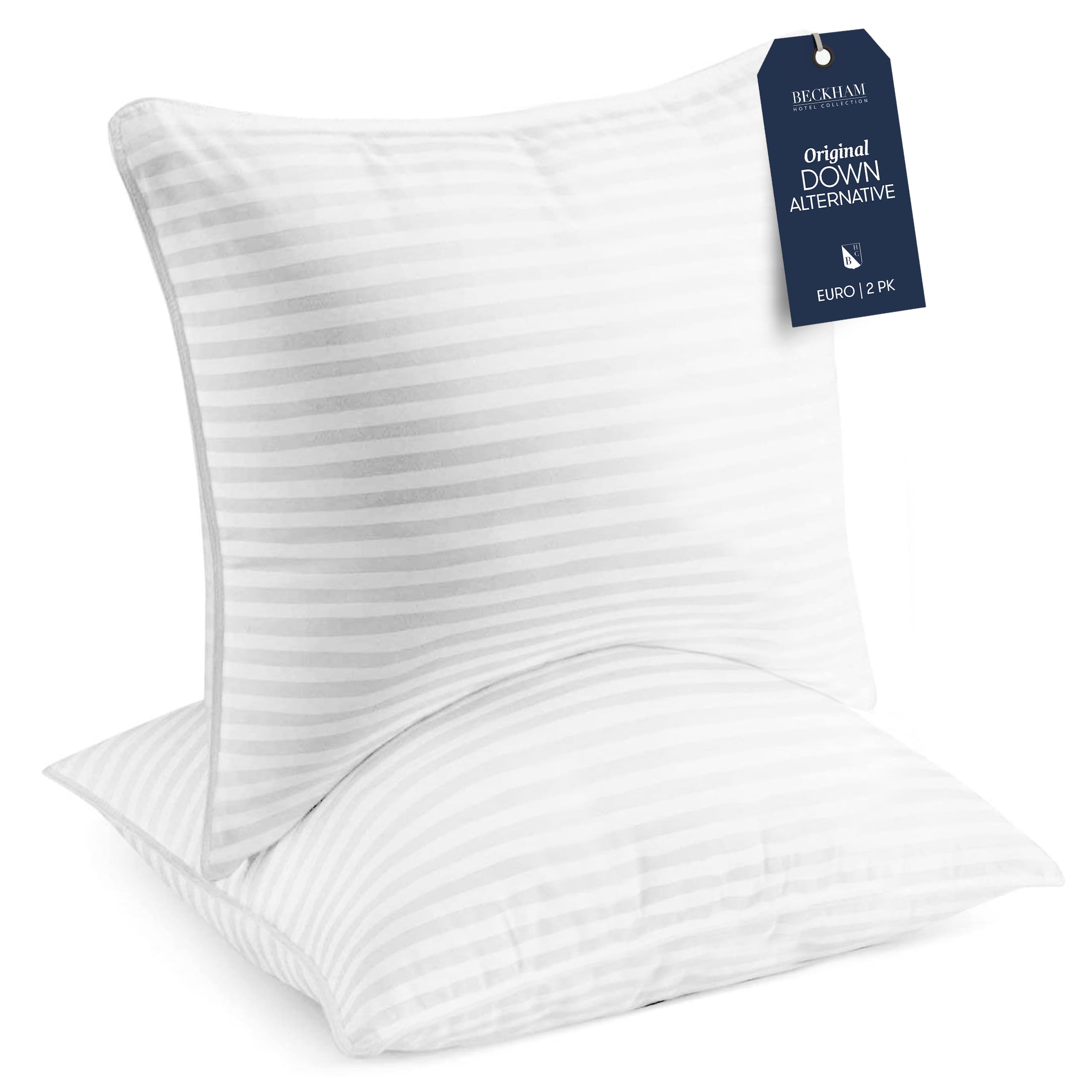 Collection Euro Size Throw Pillows (Set of 2), 26 x 26 Down Alternative Pillow