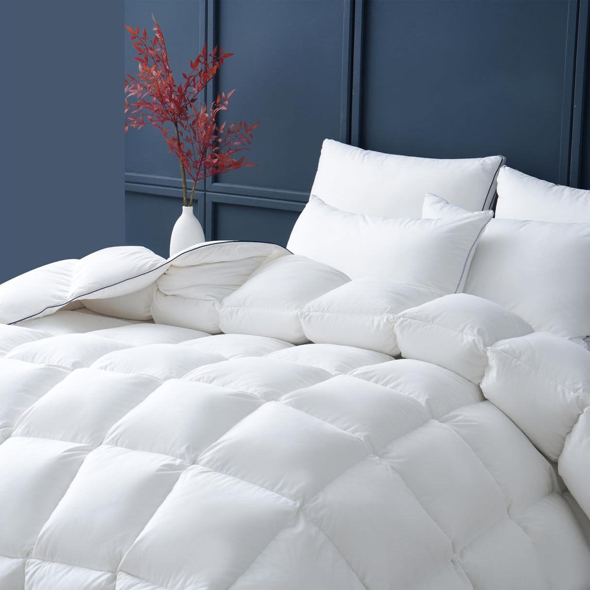 Goose Feather Down Comforter King Size - 750 Fill Power Duvet Insert