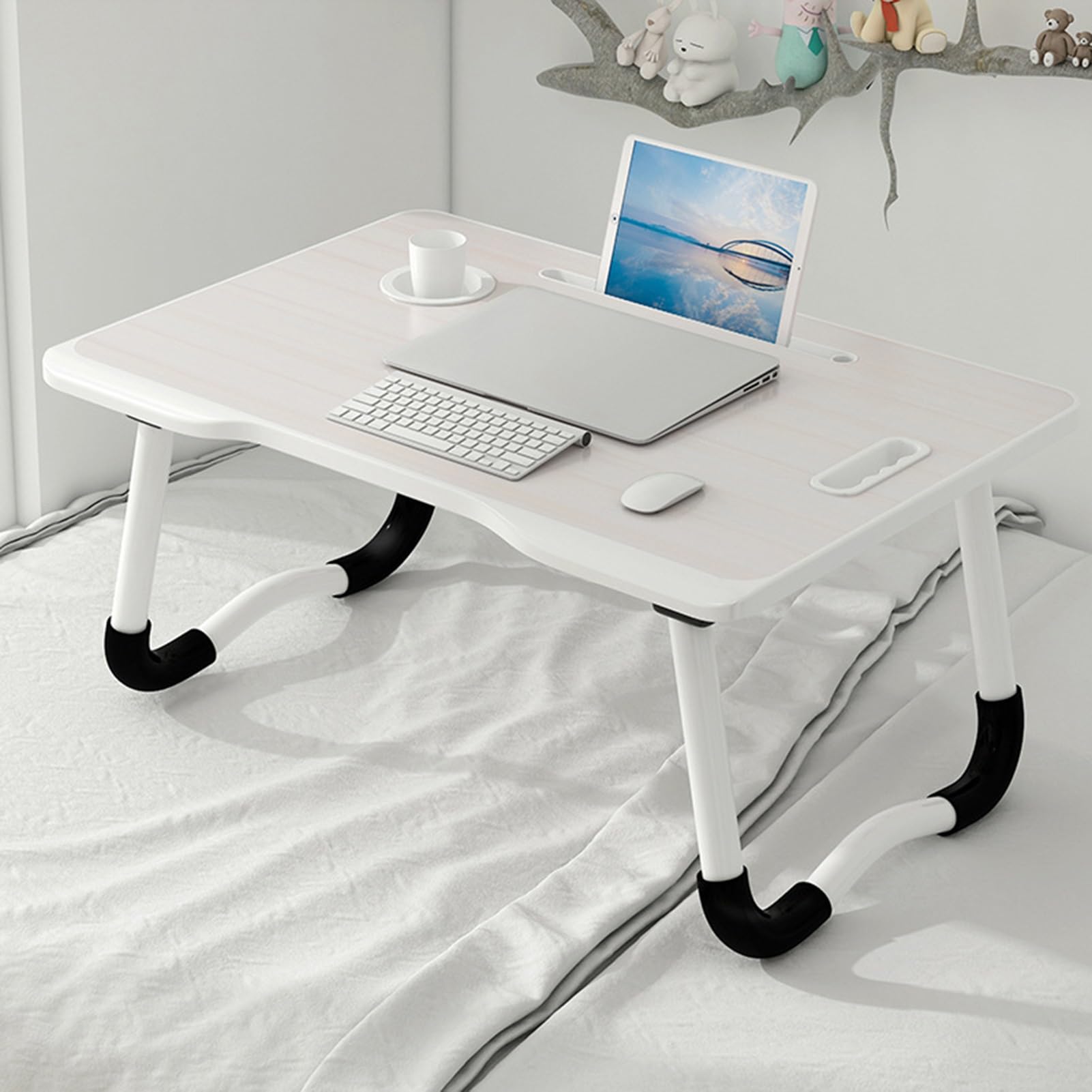 Modern Movable Computer Desk, Learning Reading Small Table Lazy People