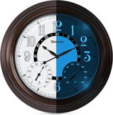 Illuminated Outdoor Clocks Waterproof with Temperature & Humidity