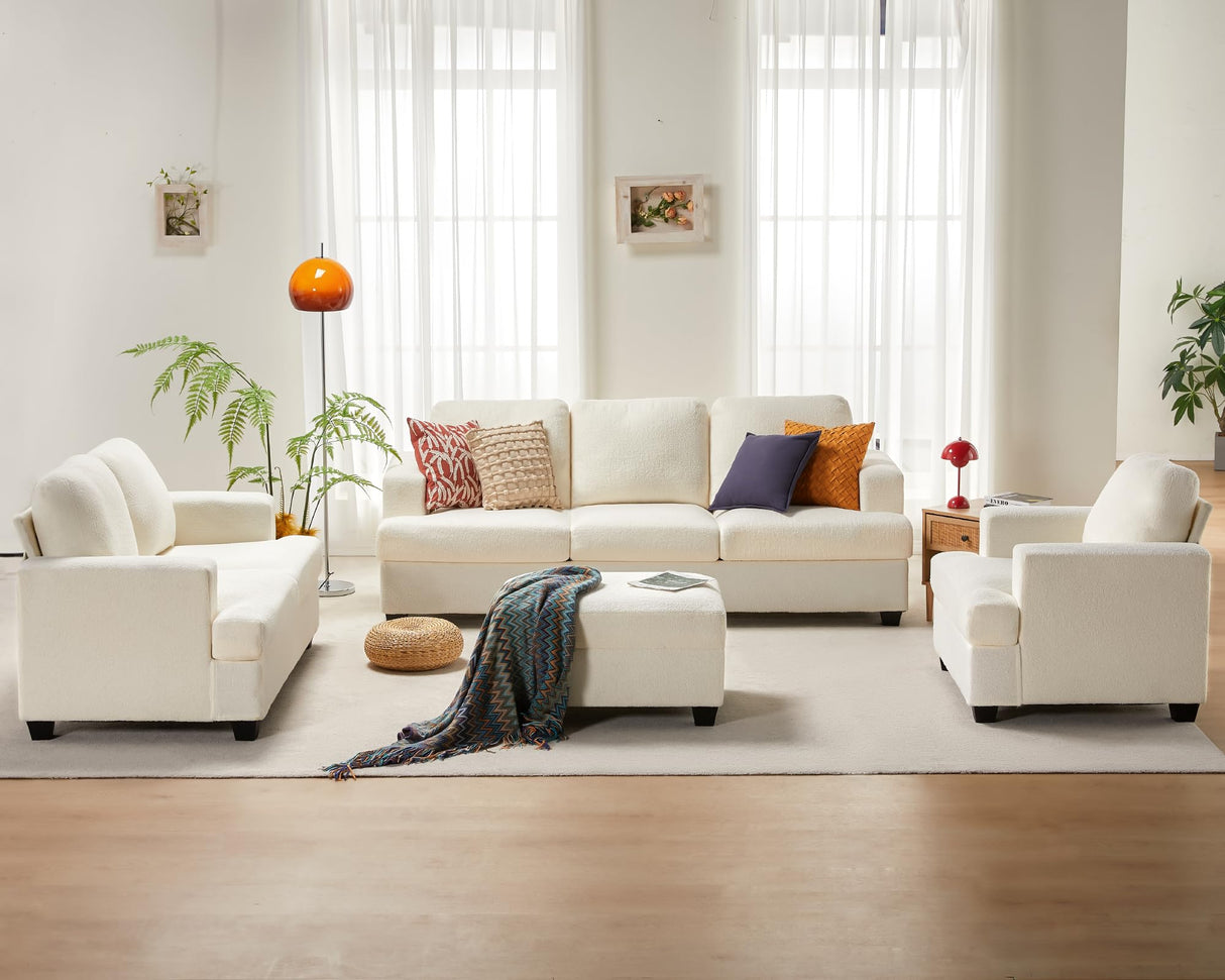 89 Inch Sofa, Comfy Sofa Couch with Extra Deep Seats, 3 Seater Sofa