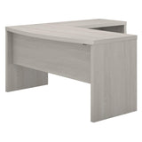 Echo L Shaped Bow Front Desk in Gray Sand