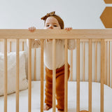 3-in-1 Convertible Crib to Toddler Bed – Wooden Crib Made in Italy