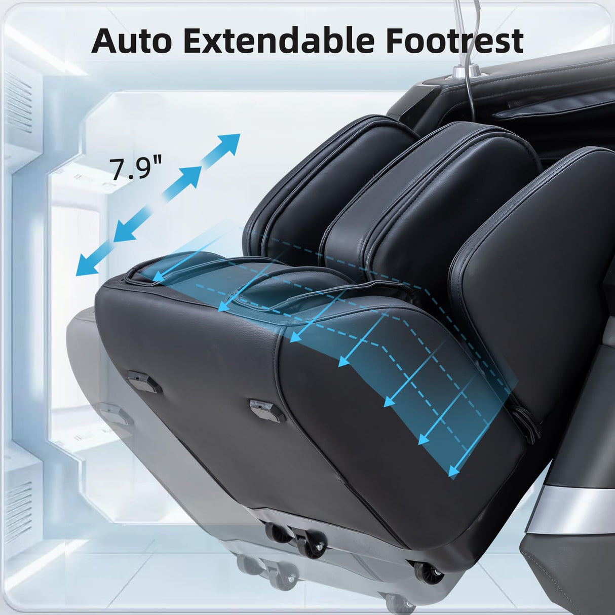 2024 4D Massage Chair, Full Body Shiatsu Recliner with Electric Extendable Footrest