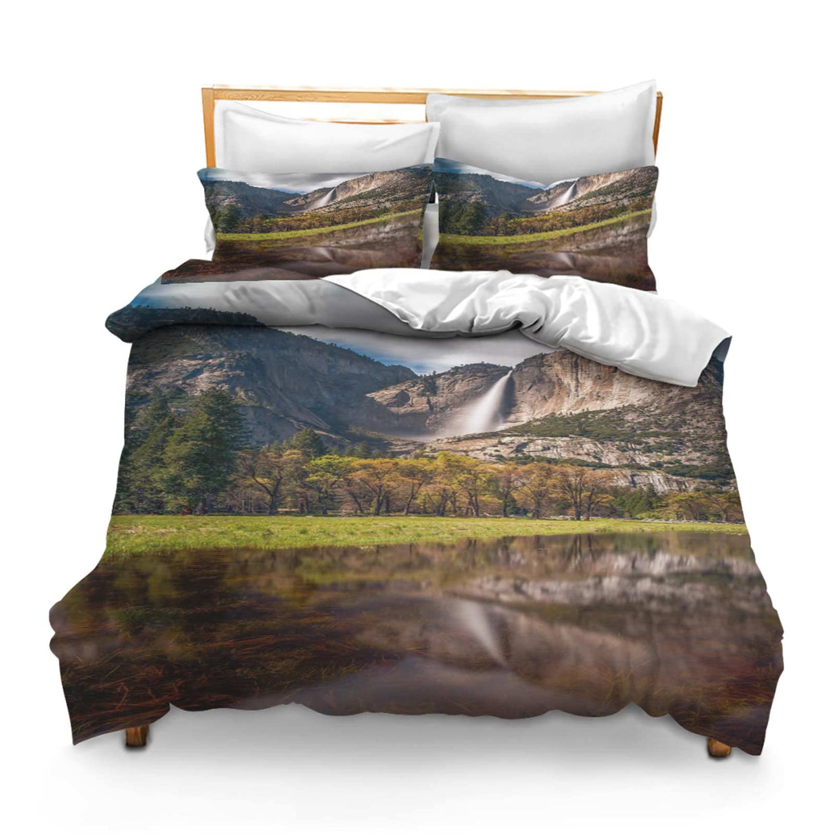 Comforter Set Girls Comforter Sets Bedding Set 3pc King Water Landscape Travel Scenic Mountains Outdoors